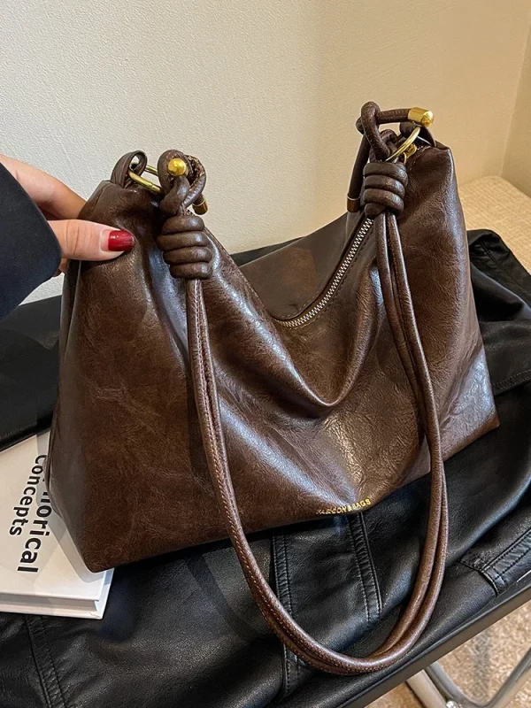 Female Coffee Hobos Handbag - Image 5