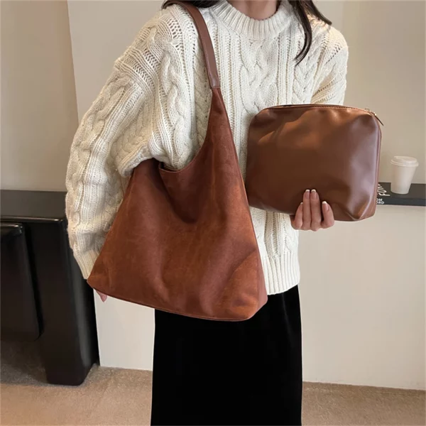 Fashion New Flipped Base Leather Shoulder Bag for Women - Image 2