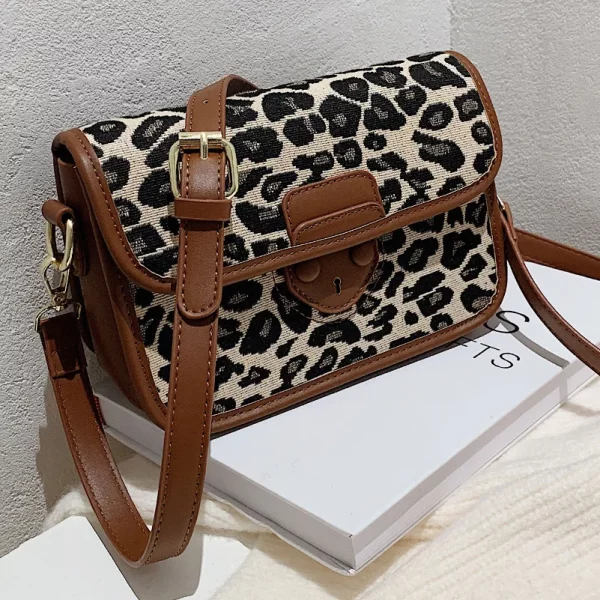 Crossbody Bags Retro Leopard Handbags - Image 2
