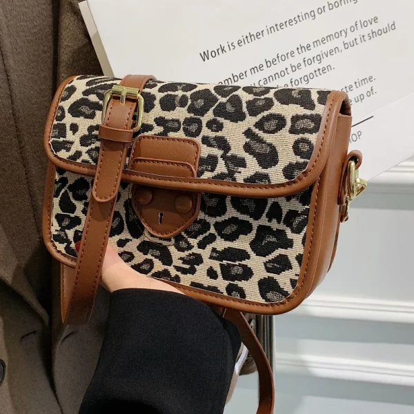 Crossbody Bags Retro Leopard Handbags - Image 3