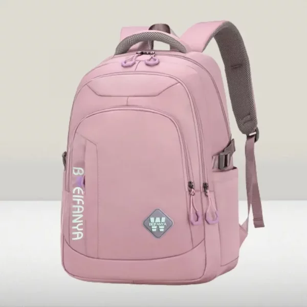 Nylon Backpack For Women With Large Capacity And Sturdy Shoulder Water Resistant - Image 3