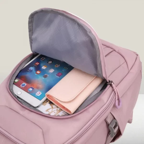 Nylon Backpack For Women With Large Capacity And Sturdy Shoulder Water Resistant - Image 5