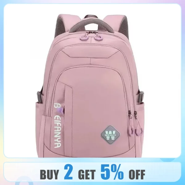 Nylon Backpack For Women With Large Capacity And Sturdy Shoulder Water Resistant