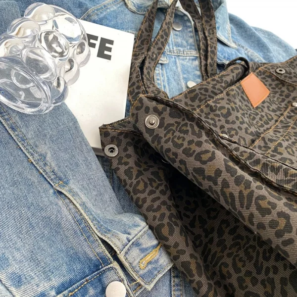 Oversized Leopard Prints Shoulder Bags - Image 2