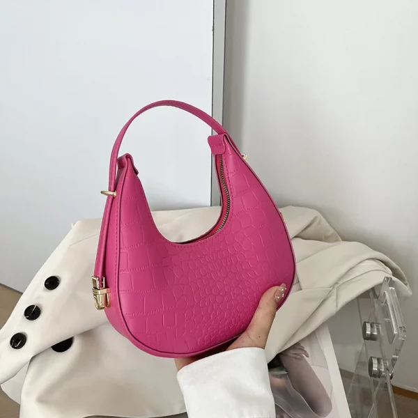 PU Leather Women Luxury Designer Hobo Bag - Image 5