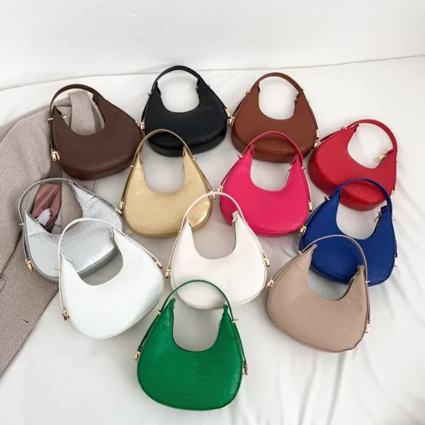 PU Leather Women Luxury Designer Hobo Bag - Image 6