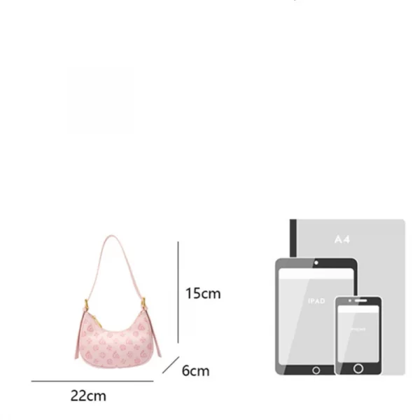 Sweet Girls Printed Pattern PU Leather Shoulder Hobo Bag - Image 2