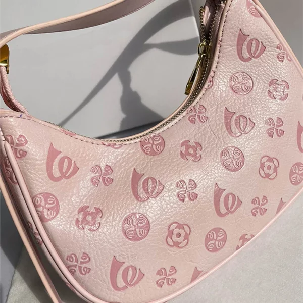 Sweet Girls Printed Pattern PU Leather Shoulder Hobo Bag - Image 4