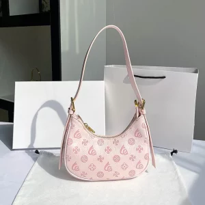 Sweet Girls Printed Pattern PU Leather Shoulder Hobo Bag