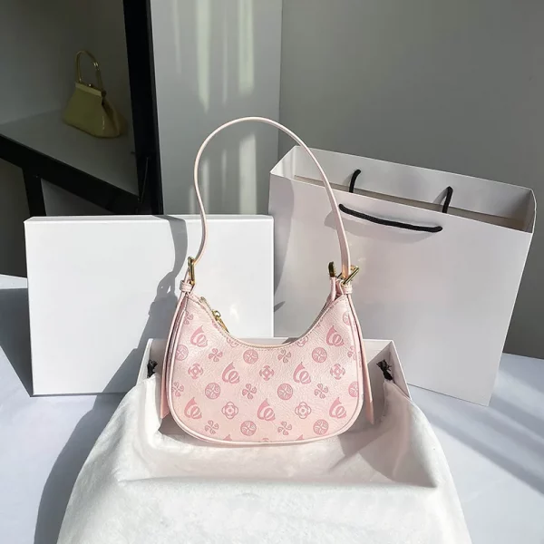 Sweet Girls Printed Pattern PU Leather Shoulder Hobo Bag - Image 5