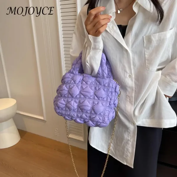 Women Hobo Bag Solid Cotton - Image 3