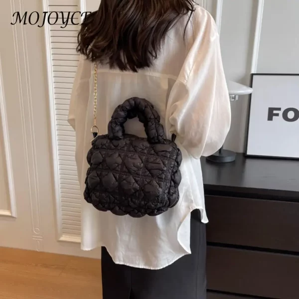 Women Hobo Bag Solid Cotton - Image 4