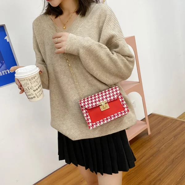 Women's Bag 2021 New Fashion Contrast Colour - Image 4