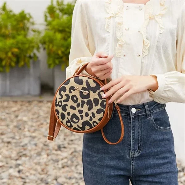 Women's Crossbody Bags Vintage Leopard Print - Image 5